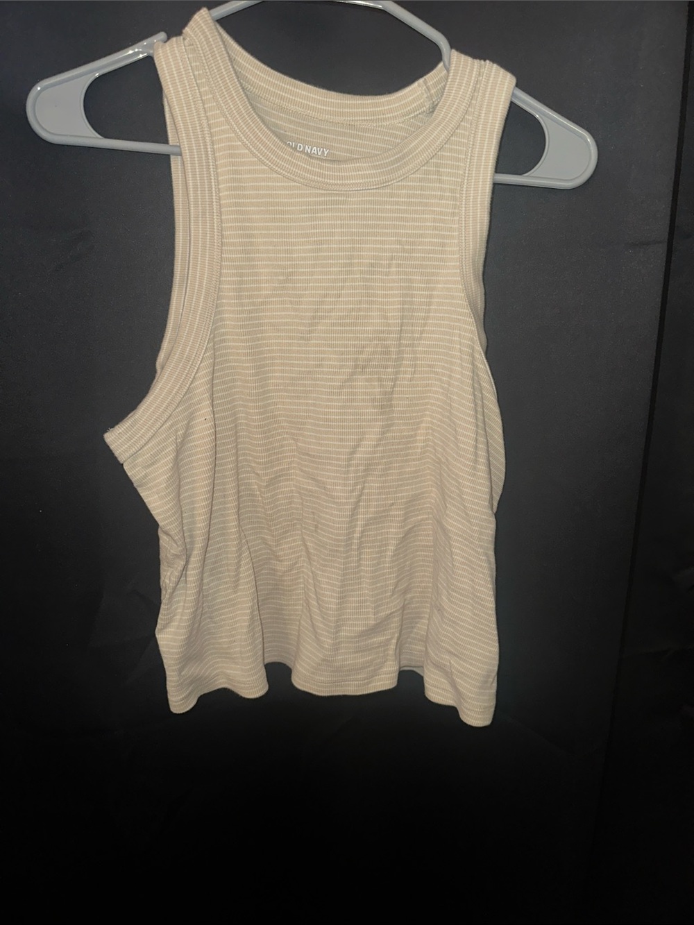 Old Navy Beige Ribbed Tank Top